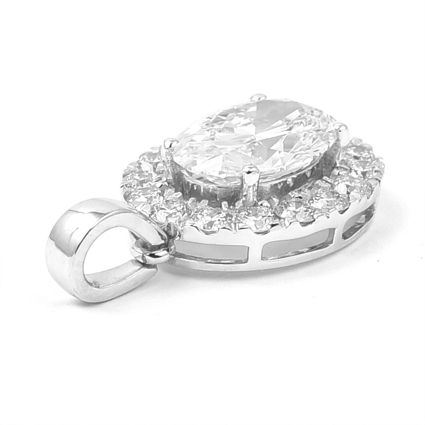 2.58 Carats Lab Grown Diamond 14K Gold Pendant