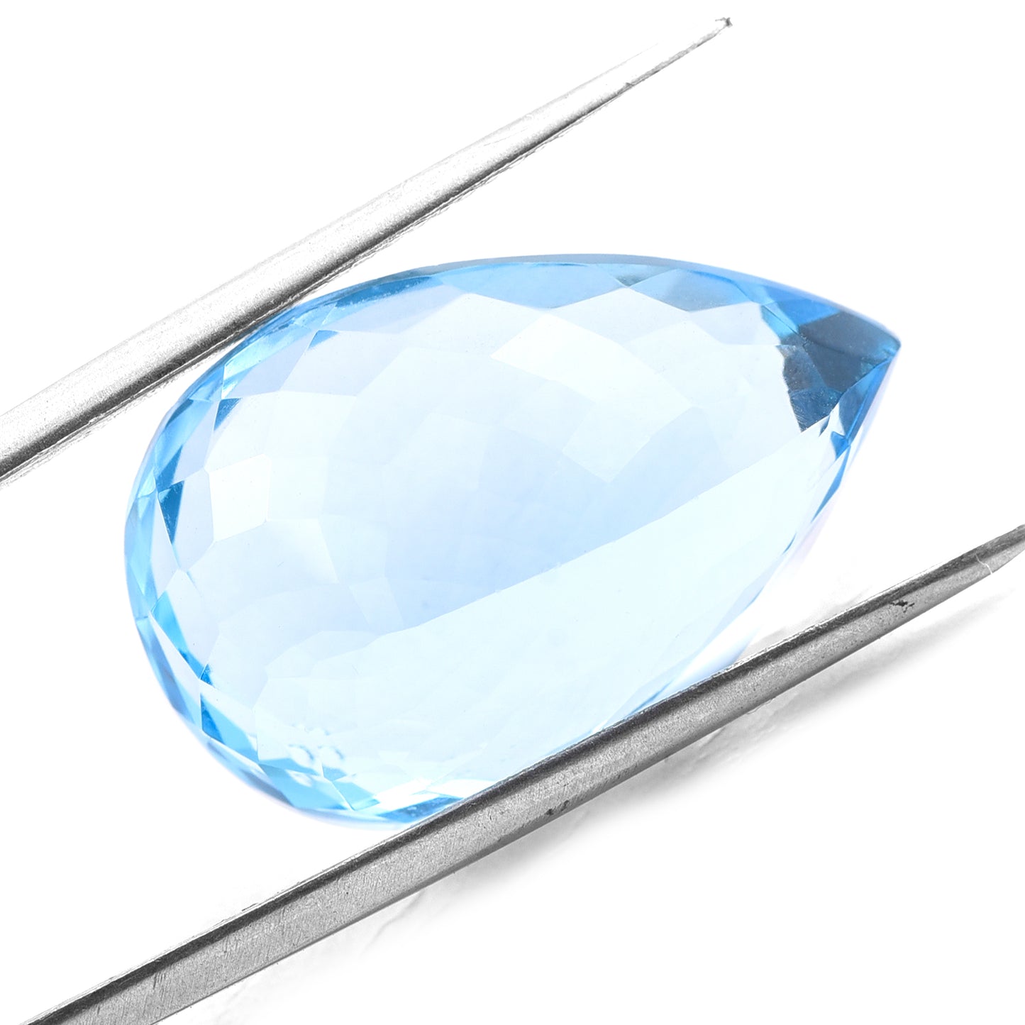 33.41 Natural Blue Topaz Pear Mixed Cut Gemstone