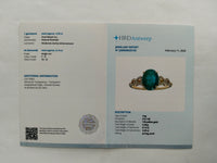 2.39 Ct Oval Mixed Cut Natural Emerald 14K Gold Ring