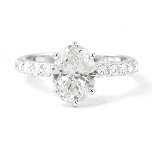 2.39 Carats Lab Grown Diamond 14K Gold Ring