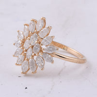 1.02 Ct Marquise Natural Diamond 14K Gold Ring