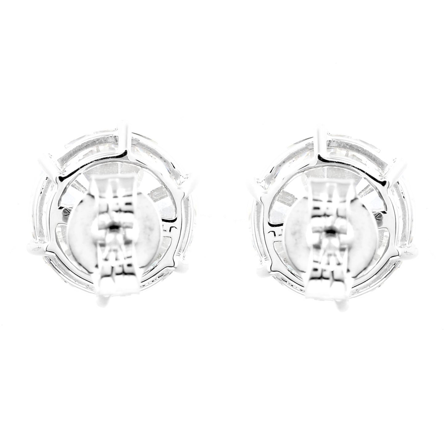 5.72 Carats Lab Grown Diamond 14K Gold Earrings