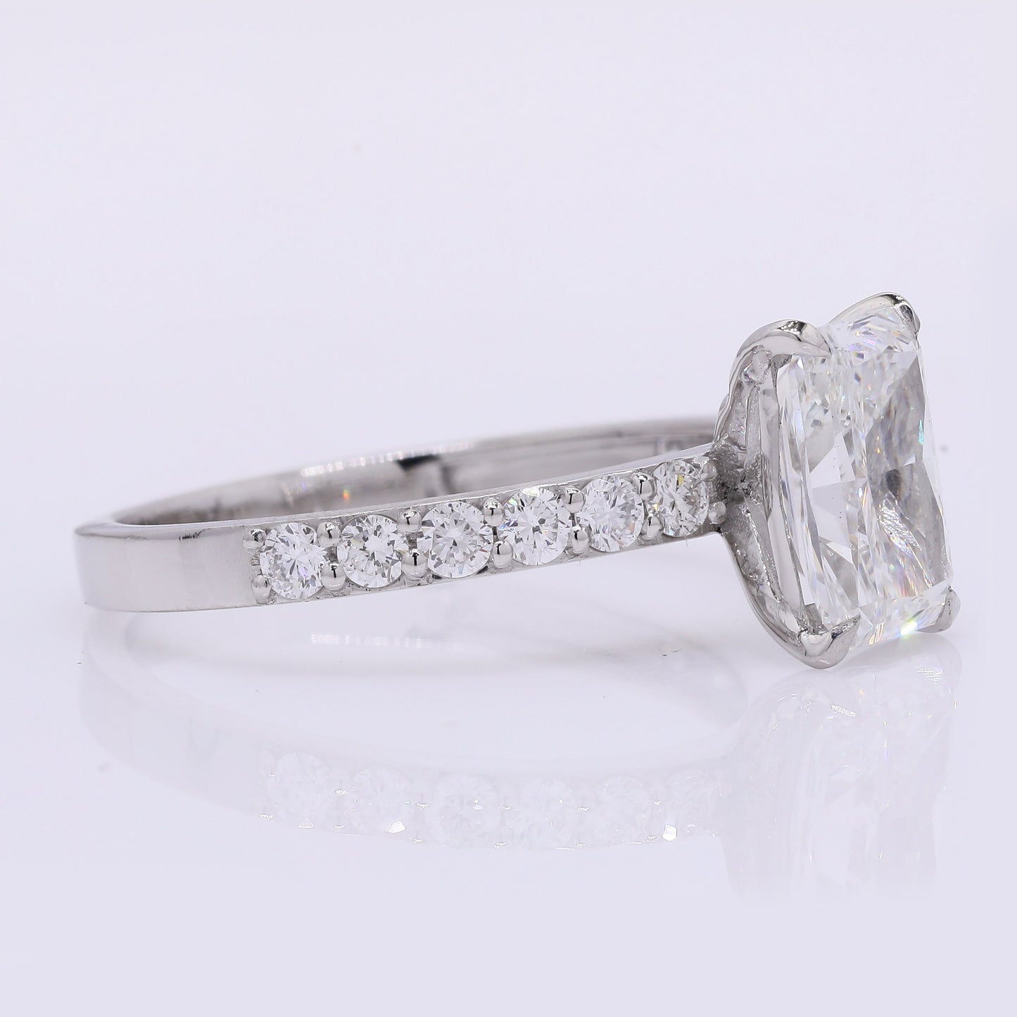 2.33 Carats Lab Grown Diamond 950 Platinum Ring