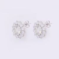 5.88 Carats Lab Grown Diamond 14K Gold Earrings