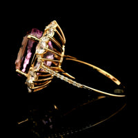 9.76 Ct Oval Kunzite 14K Gold Ring