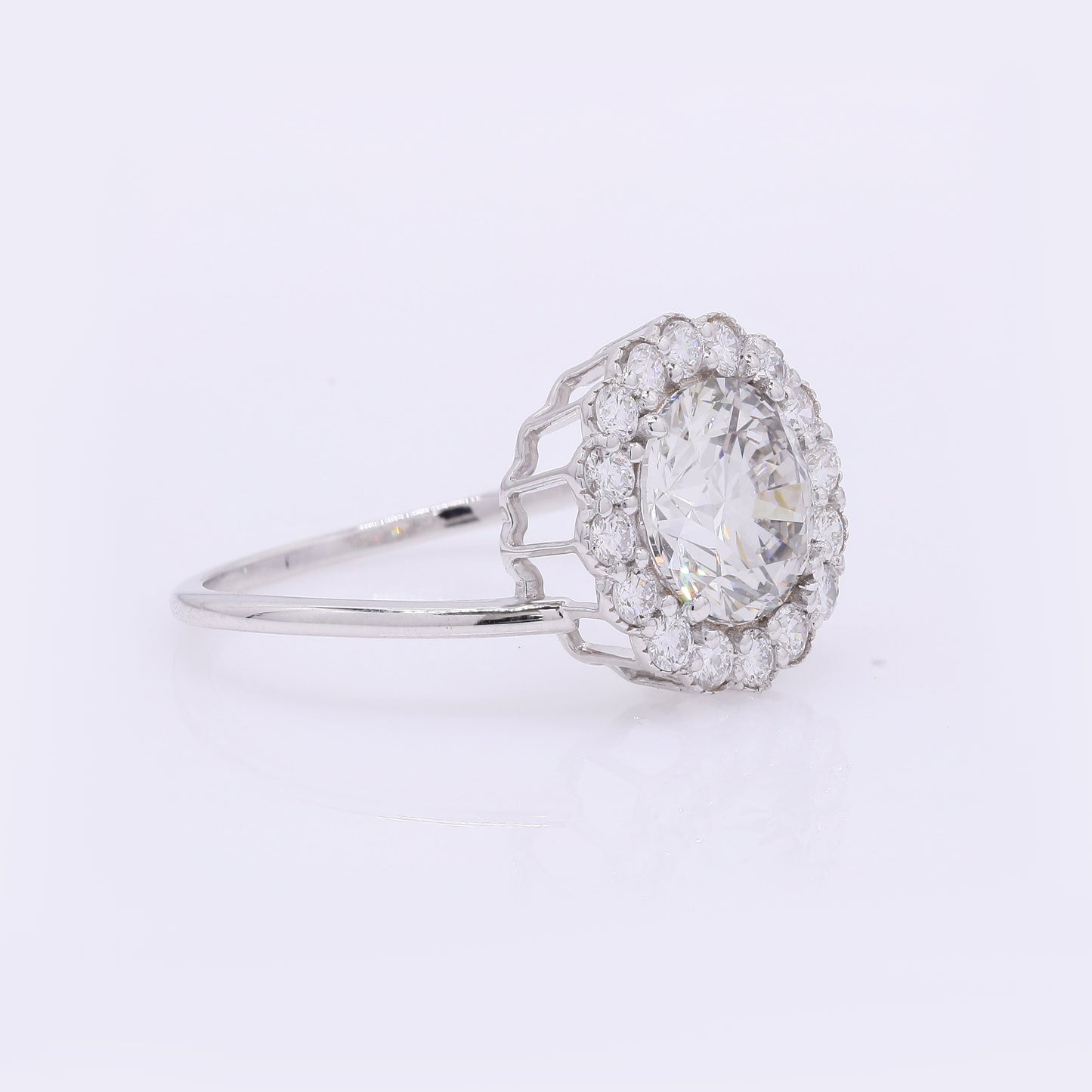 2.58 Carats Lab Grown Diamond 14K Gold Ring