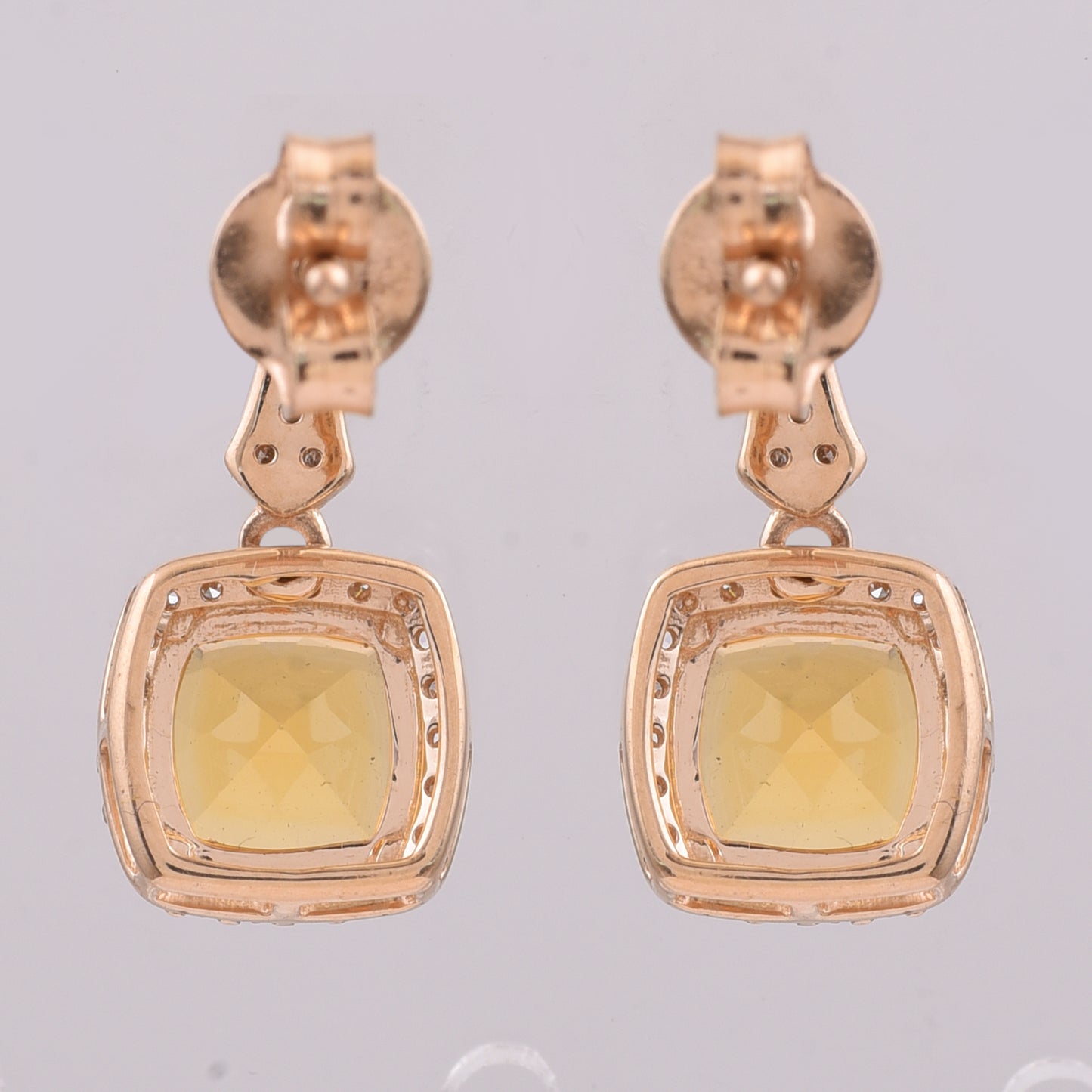 1.50 Ct Cushion Mixed Cut Natural Fire Opal 14K Gold Earrings