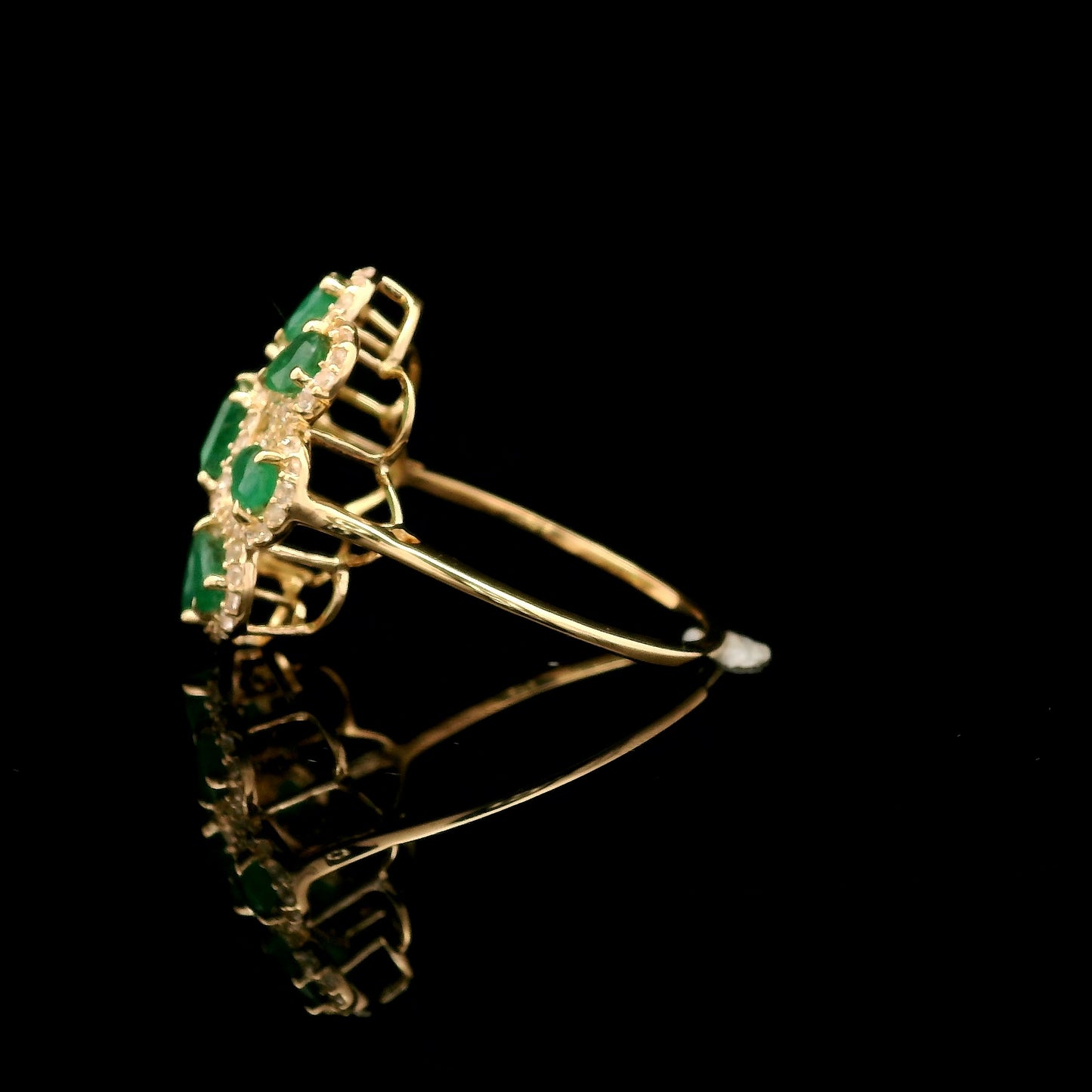 2.01 Ct Square Emerald 14K Gold Ring