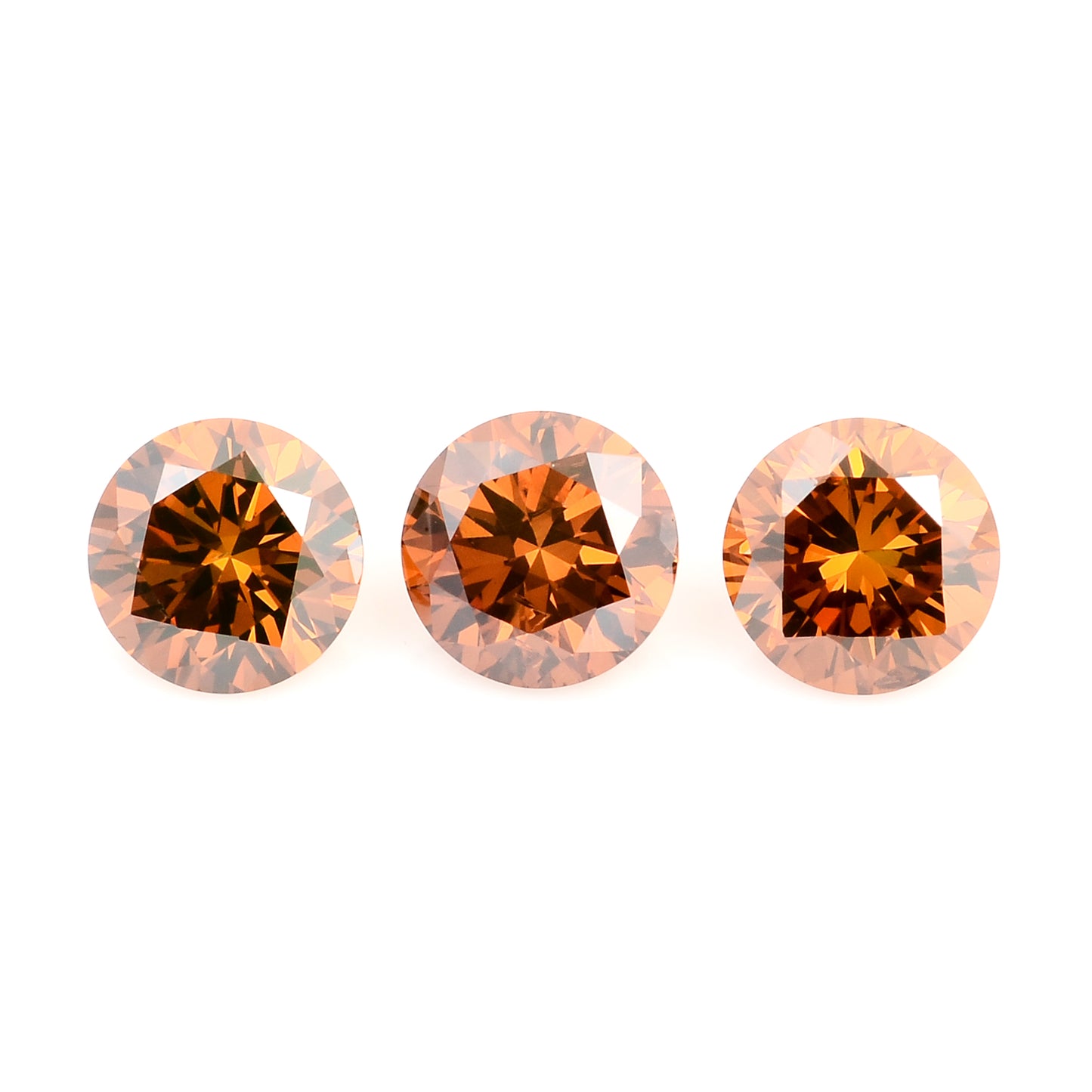 0.51 Red Diamond Round Loose Gemstone