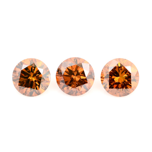 0.51 Red Diamond Round Loose Gemstone