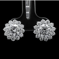 4.75 Ct Round Lab Grown Diamond 14K Gold Earrings
