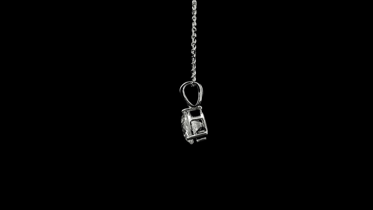1.49 Ct Round Lab Grown Diamond 14K Gold Pendant