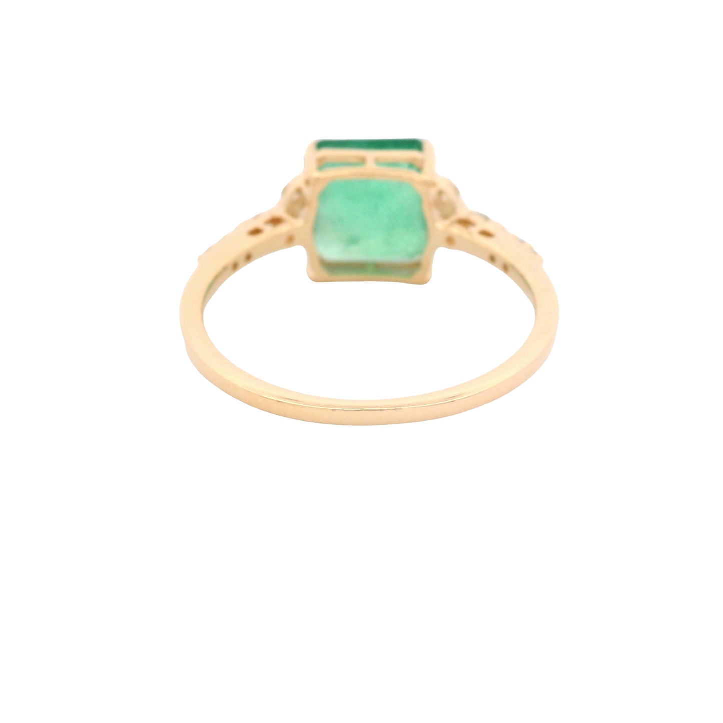 2.15 Ct Octagon Emerald 14K Gold Ring