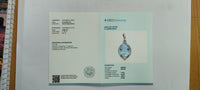 2.93 Ct Oval Mixed Cut Natural Aquamarine 14K Gold Pendant