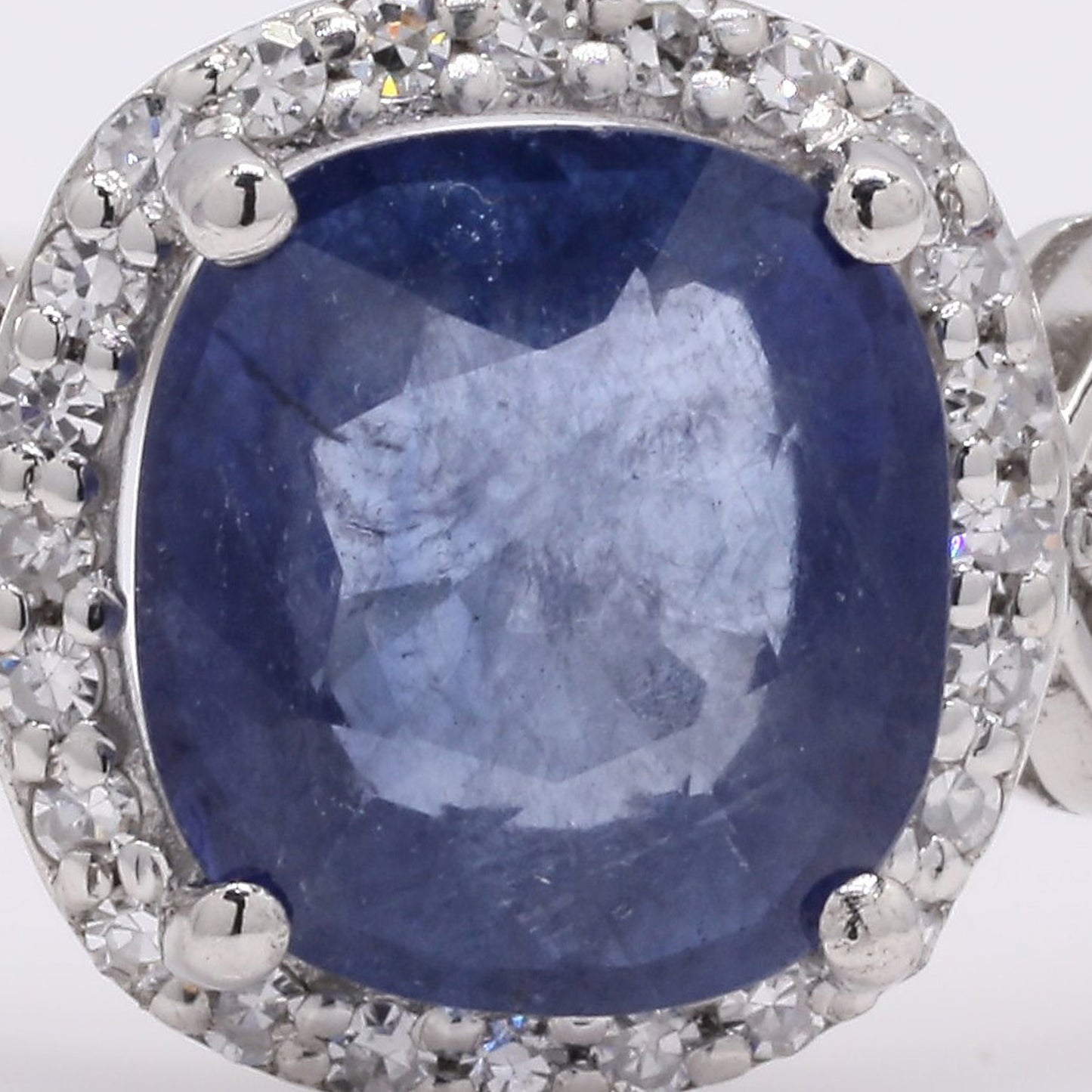 1.60 Ct Cushion Mixed Cut Natural Sapphire 950 Platinum Ring