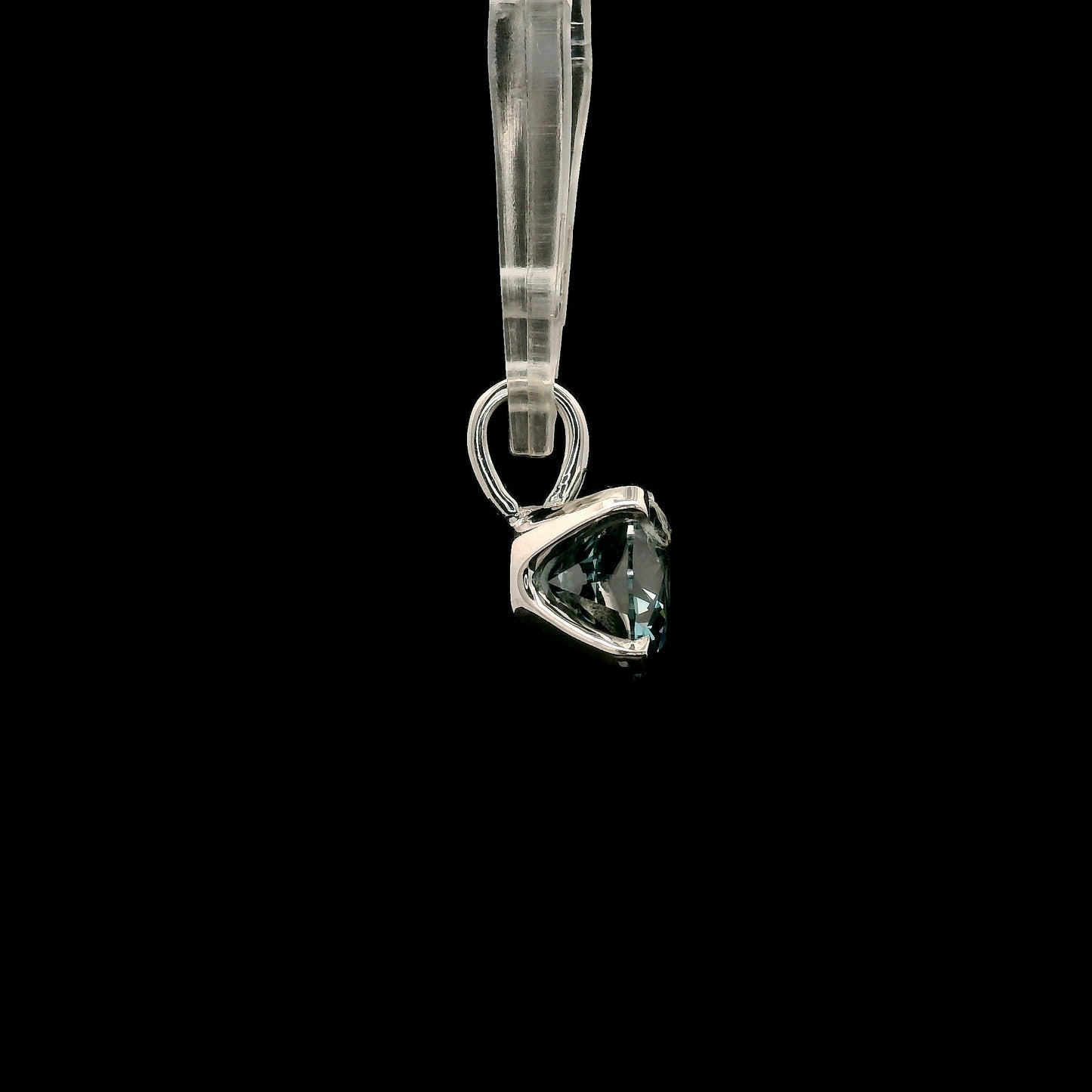 1.60 Carats Blue Lab Grown Diamond 14K Gold Pendant