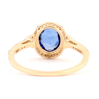 1.37 Carats Natural Codundum Sapphire 14K Gold Ring