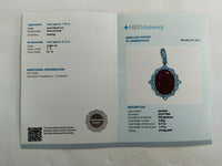 1.88 Ct Oval Mixed Cut Natural Ruby 950 Platinum Pendant