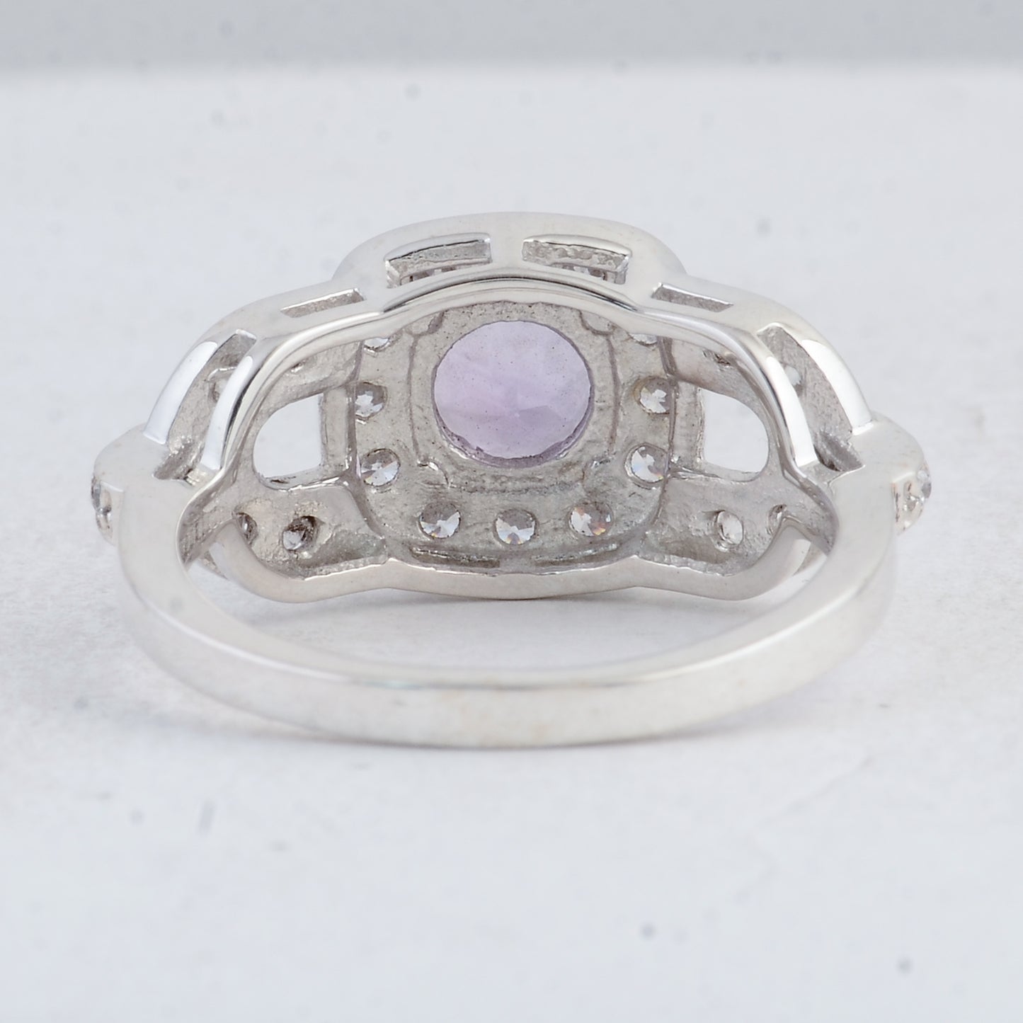 2.52 Ct Round Amethyst 925 Sterling Silver Ring