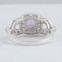 2.52 Ct Round Amethyst 925 Sterling Silver Ring