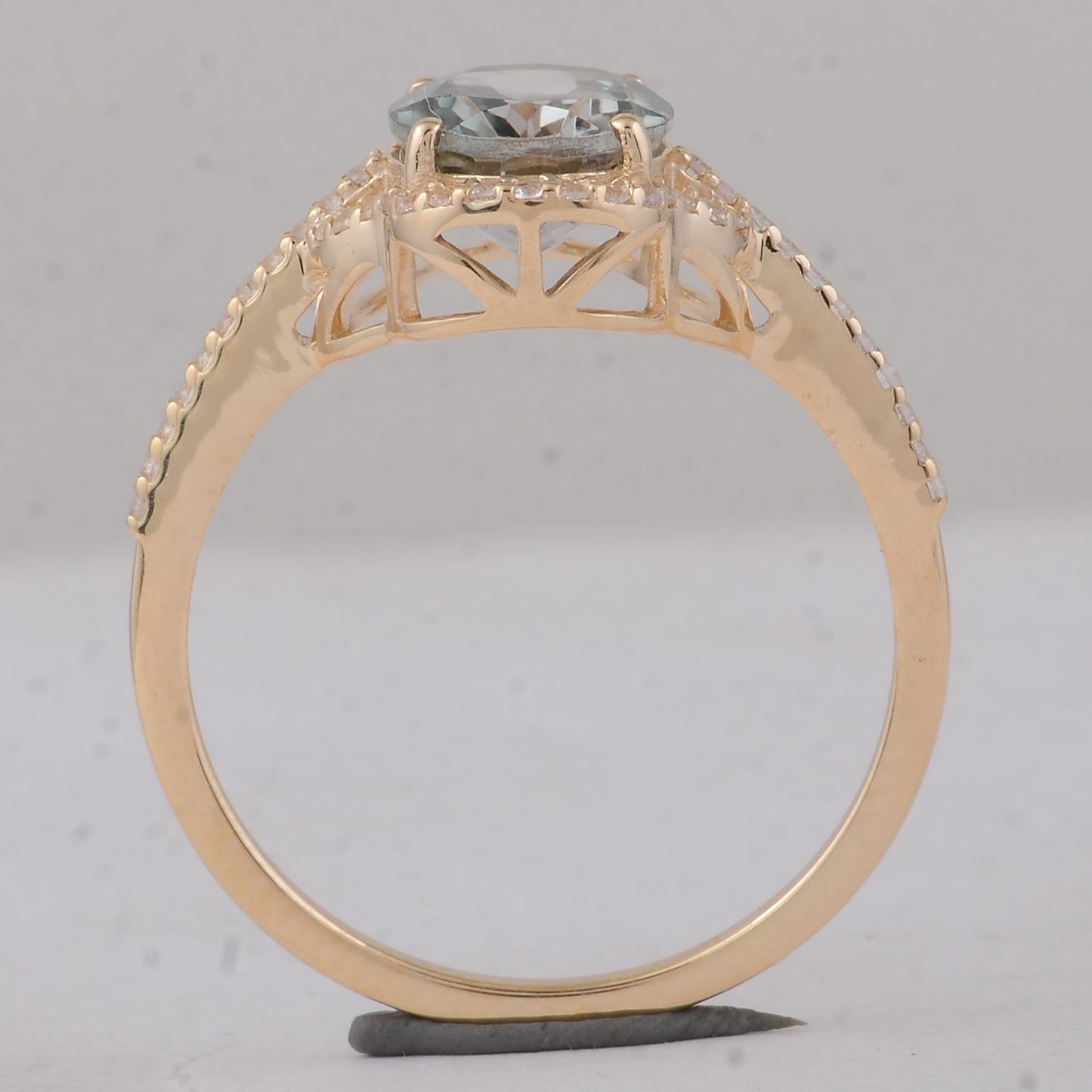 2.12 Ct Oval Multi Tourmaline 9K Gold Ring