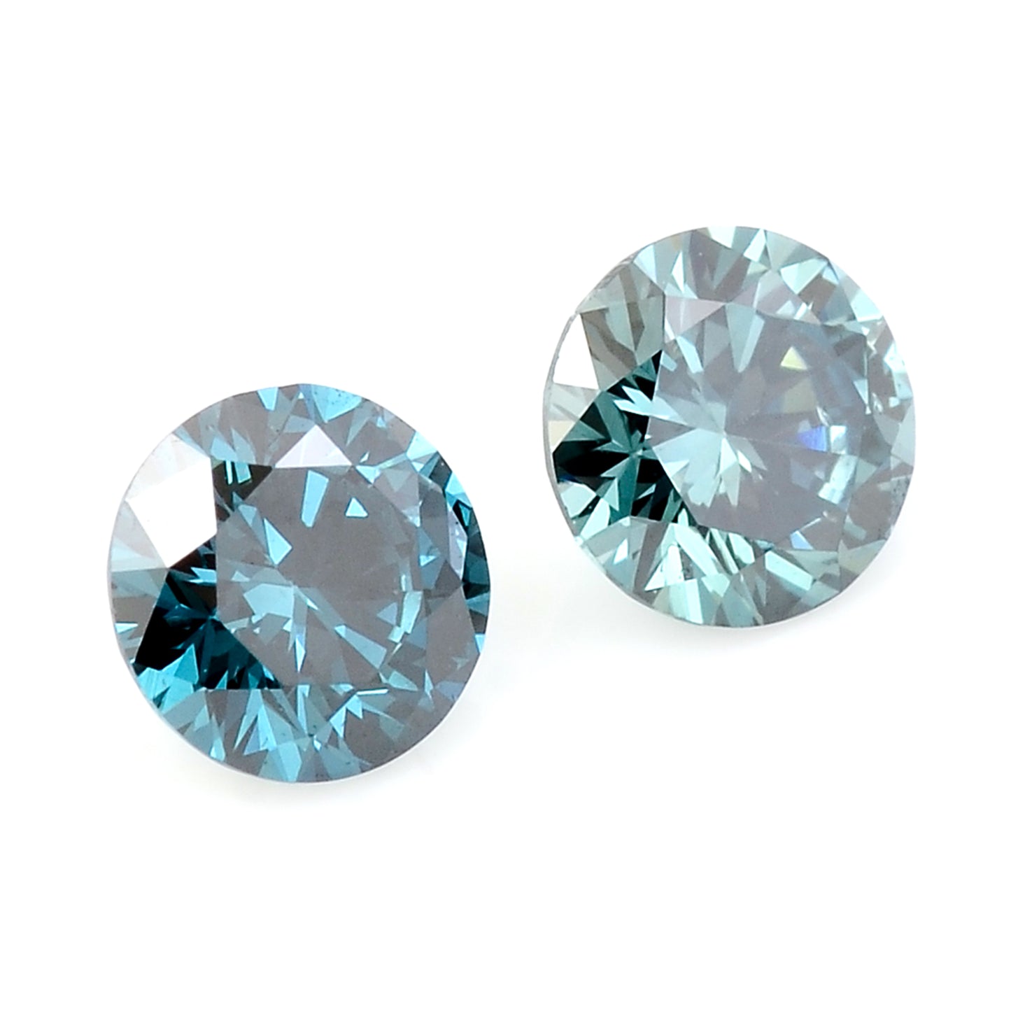 0.42 Blue Diamond Round Loose Gemstone