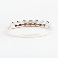 0.70 Ct Round Garnet 925 Sterling Silver Ring