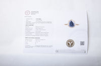 2.51 Ct Pear Mixed Cut Natural Corundum Sapphire 14K Gold Ring