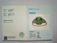 2.65 Ct Octagon Natural Eridot 14K Gold Ring