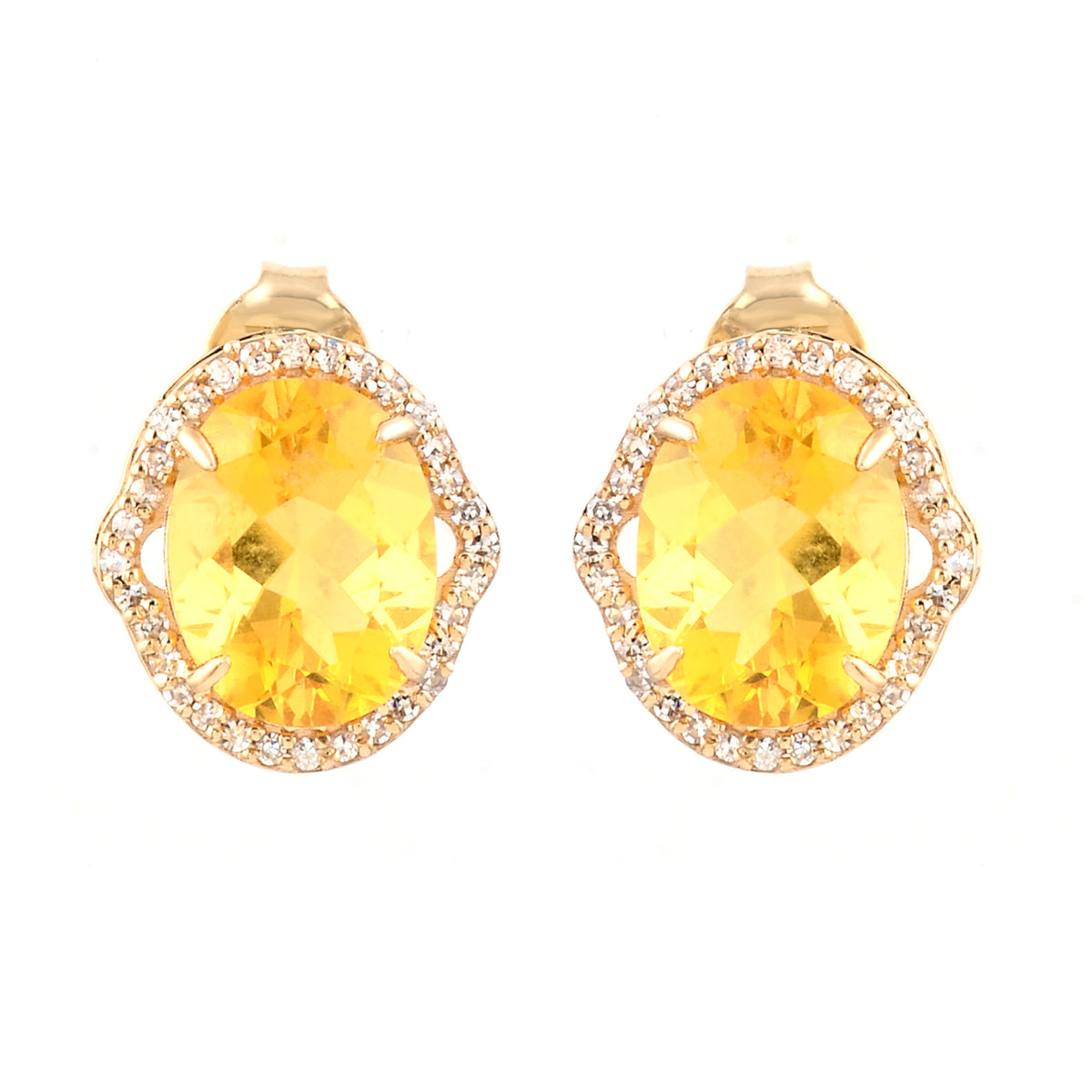 2.66 Ct Oval Mixed Cut Natural Fire Opal 14K Gold Earrings