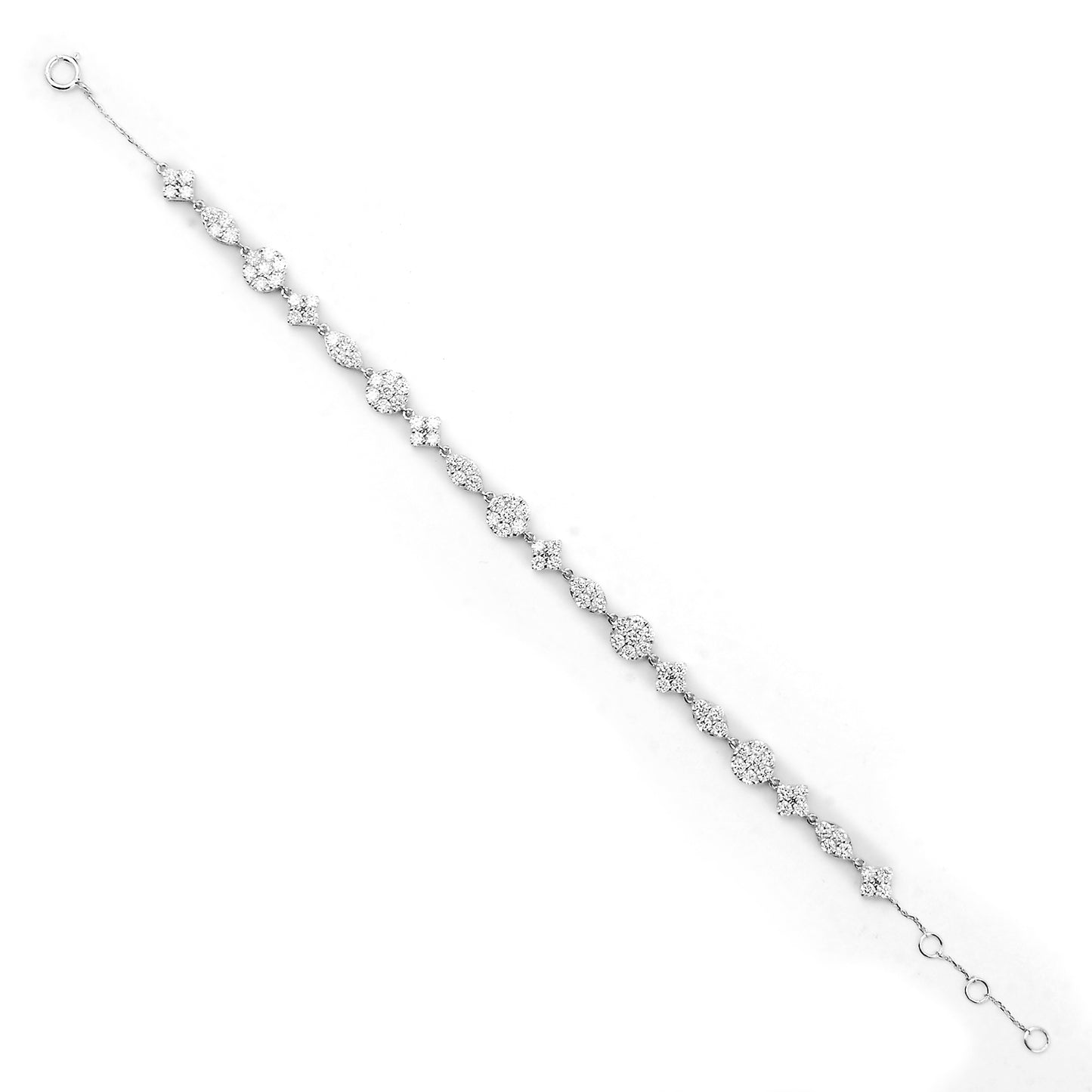 2.33 Carats Lab Grown Diamond 14K Gold Bracelet
