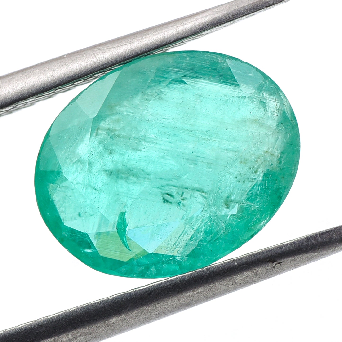 2.98 Natural Beryl Emerald Oval Mixed Cut Gemstone