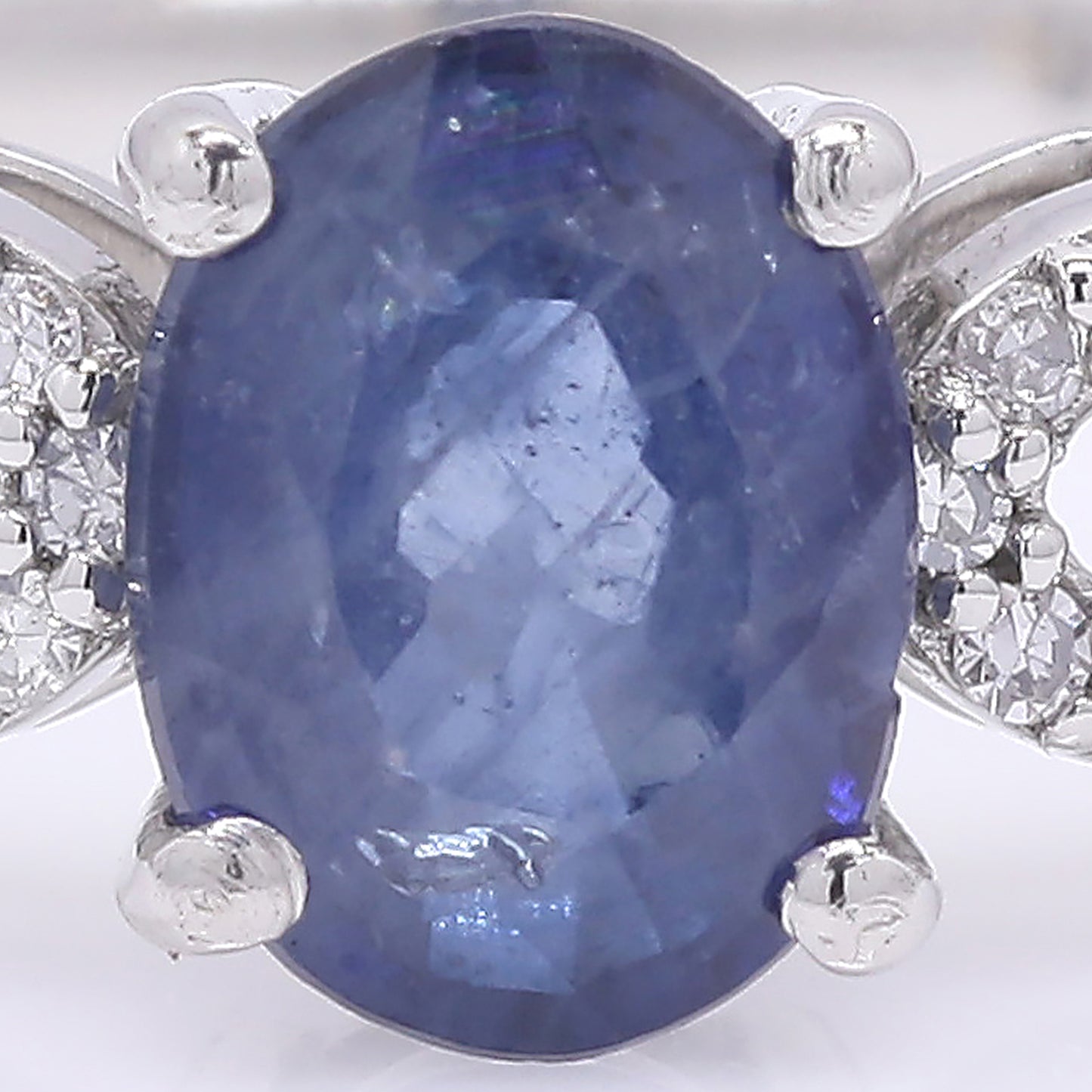 1.17 Ct Oval Cabochon Cut Natural Sapphire 950 Platinum Ring