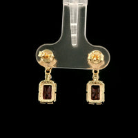 1.39 Ct Octagon Tourmaline 14K Gold Earrings