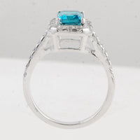 3.82 Ct Octagon Pariba Topaz 925 Sterling Silver Ring