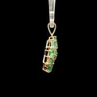 1.56 Ct Square Emerald 14K Gold Pendant