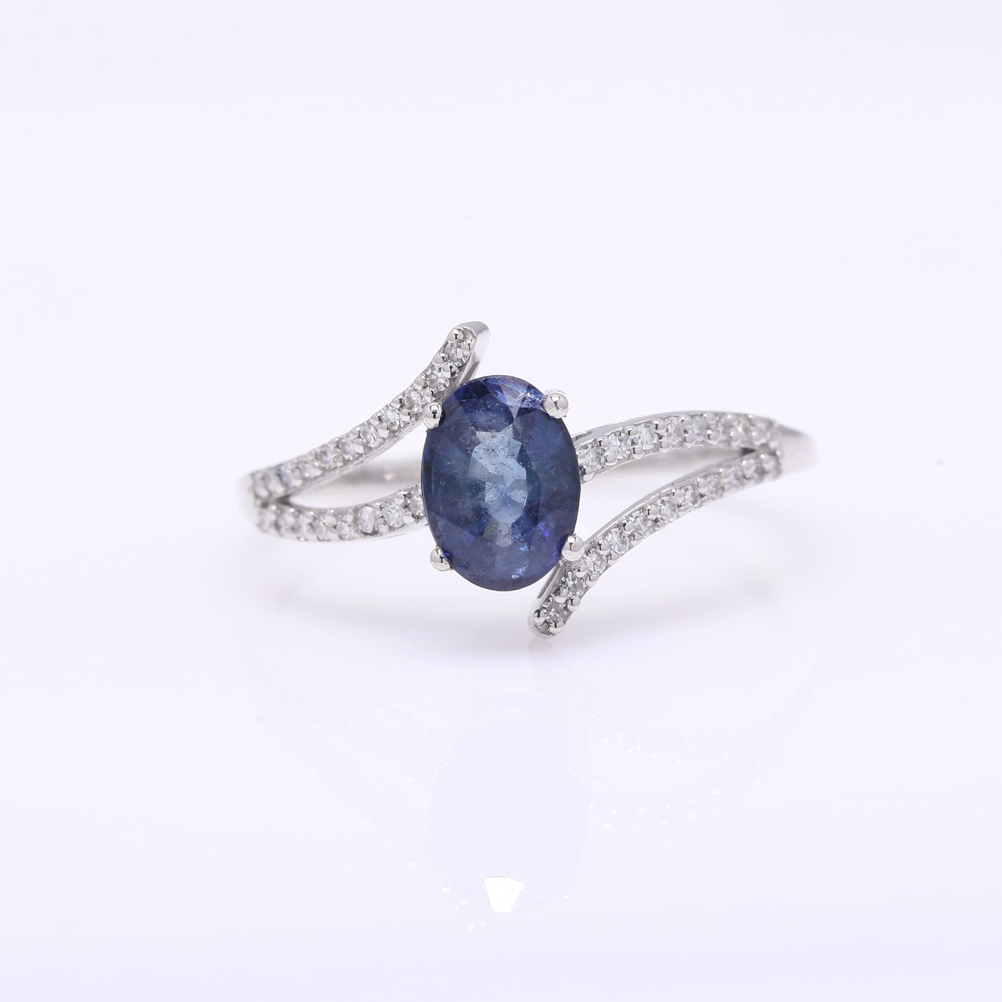 1.29 Ct Oval Mixed Cut Natural Sapphire 950 Platinum Ring