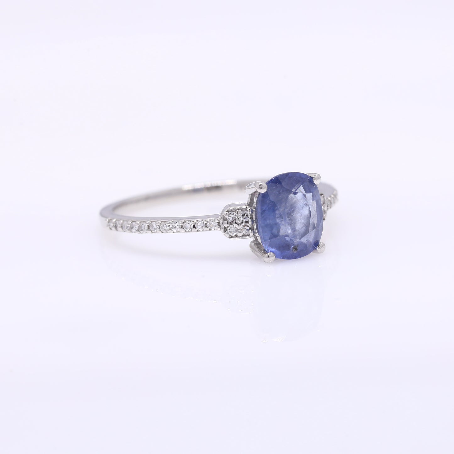 1.44 Ct Oval Mixed Cut Natural Sapphire 950 Platinum Ring