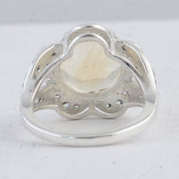 6.69 Ct Round Citrine 925 Sterling Silver Ring