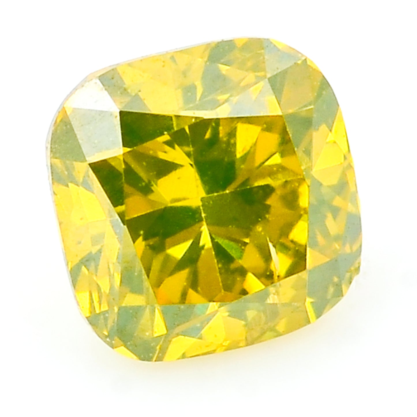 0.33 Yellow Diamond Cushion Loose Diamond