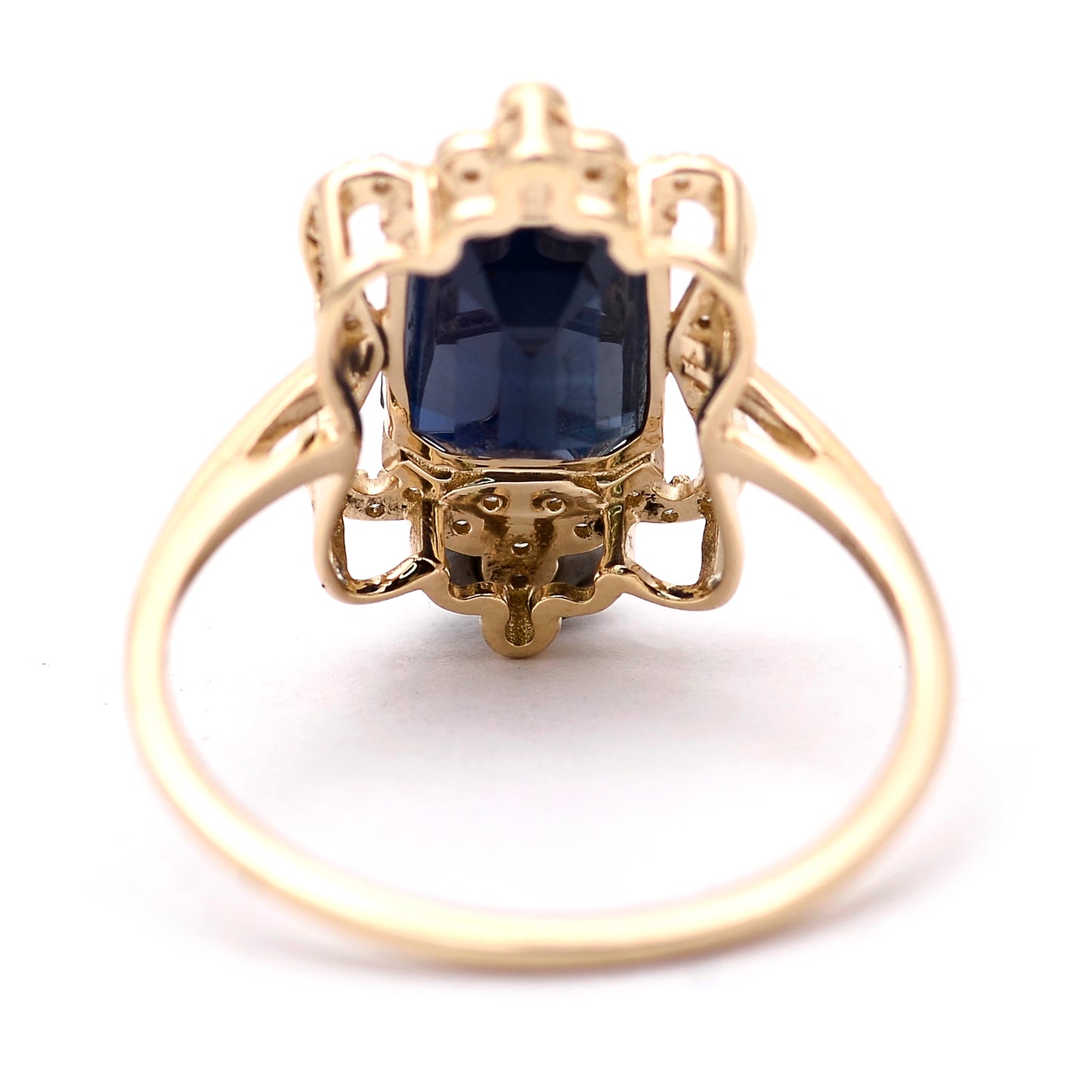 2.82 Ct Octagon Natural Sapphire 14K Gold Ring