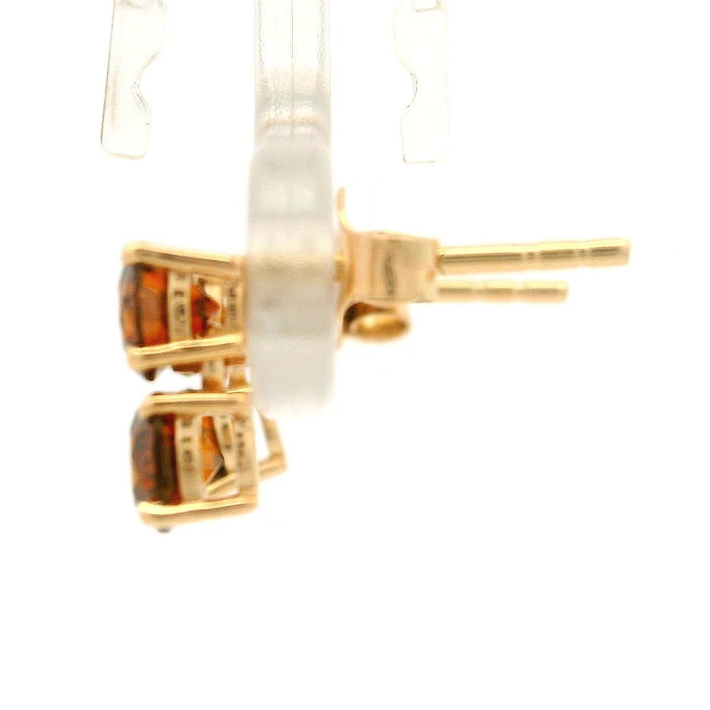 1.28 Ct Round Red Diamond 14K Gold Earrings
