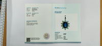 3.24 Ct Oval Mixed Cut Natural Sapphire 14K Gold Pendant