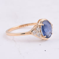 1.69 Ct Oval Natural Sapphire 14K Gold Ring