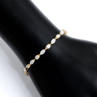 2.82 Carats Lab Grown Diamond 14K Gold Bracelet