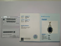 2.90 Ct Oval Natural Sapphire 14K Gold Pendant