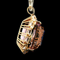 31.22 Ct Cushion Kunzite 14K Gold Pendant