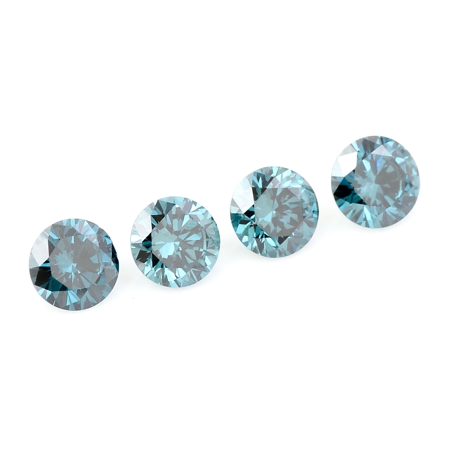 0.59 Blue Diamond Round Loose Gemstone