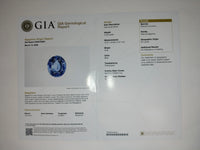 4.31 Ct Oval Blue Sapphire 18K Gold Ring