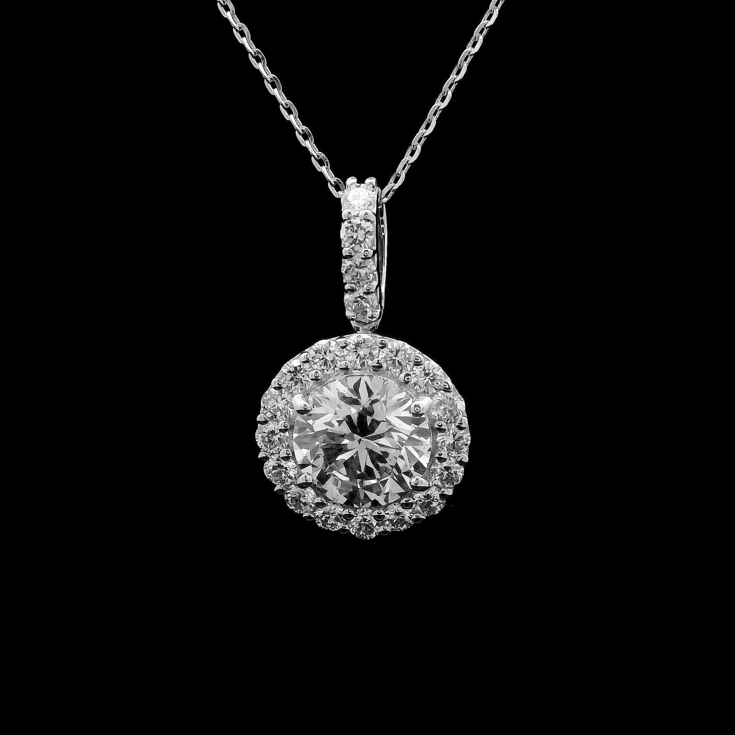 2.09 Carats Lab Grown Diamond 14K Gold Pendant